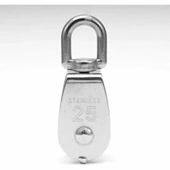 LTS FAFA Poulie En Acier Inoxydable 304, Poulie Avec Boucle Pivotante, Utilisée Pour Tirer Des Câbles Métalliques Et Des Cordes En Nylon, Etc. Capacité De Charge Jusqu'à 150 Kg 2 Pièces M25 -Equipement antichute Soldes 68114361 2