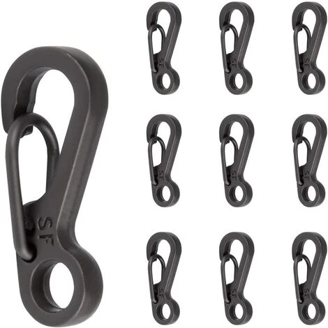 OYLDA Mini Mousqueton Mousqueton Lightweight Locking Hook Paracord Noir 10 Pièces 3 OYLDA Mini Mousqueton Mousqueton Lightweight Locking Hook Paracord Noir 10 Pièces