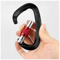 KAEJYIUT Mousqueton Antichute Mousqueton En Forme De D 12KN Noir (2 -Equipement antichute Soldes 68156119 3