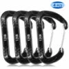 QERSTA Mousqueton 4 Pièces 12KN Wiregate Mousqueton Sans Accroc Mousqueton En Acier Pince à Ressort Léger Hamac Balançoire Pince équipement - Barrière Filaire -Equipement antichute Soldes 68272465 1