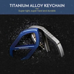 QERSTA Mousqueton Porte-clés En Alliage De Titane Ultraléger Porte-clés à Dégagement Rapide Avec Porte-clés - Ta6371 -Equipement antichute Soldes 68272749 4