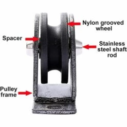 LLOVE Poulie Fixe Silencieuse - Bloc Poulie Simple En Acier Inoxydable, Roulement En Nylon Poulie Charge 300 Kg Pour Maison, Salle De Sport -Equipement antichute Soldes 68309398 4