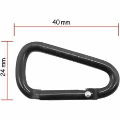 LTS FAFA 10x Mousqueton En Aluminium, Mini Mousqueton, Pour Attacher L'équipement Au Sac à Dos, à La Ceinture, à La Tente, Au Canoë, 4 Cm, Tout Noir, Lot De 10 -Equipement antichute Soldes 68314526 4