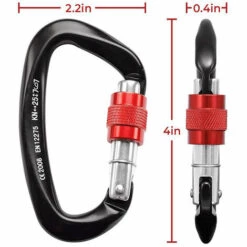 EINEMGELD Mousqueton à Vis D'escalade Robuste Amélioré Grand Crochet En Aluminium Pour Camping, Alpinisme, Hamac, équipement De Plein Air Et Grande Laisse Pour Animaux. -Equipement antichute Soldes 68321380 2