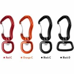 Cisea Clip Mousqueton Pivotant 360 ° Rotatif Mousqueton Spinner Petit Mousqueton Filaire Hamac Rotatif Clip Crochet - Rouge - Anneau En C -Equipement antichute Soldes 68337821 4