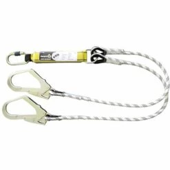 DOUBLE LONGE NON REGLABLE 1,5M + ABSORBEUR D'ENERGIE REF 3801 LEVAC - 3801B15--