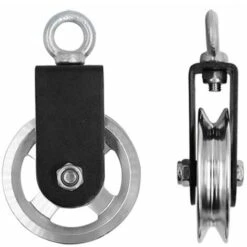 GRID COOL Matériel De Sport Roulement Poulie Roue U Type Poulie Pivotante Roue De Traction Robuste Avec Double Roulements Muets Super-Silencieux Amovible Rotation À 360 Degrés Pour Câble Machine Équipement De Gym Partie Porte De Garage Équipement De Gym À Domicile