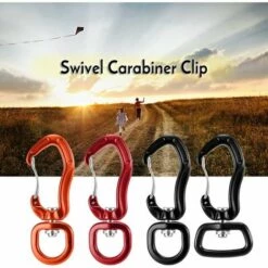 GRID COOL Clip Mousqueton Pivotant 360 ° Rotatif Mousqueton Spinner Petit Mousqueton Filaire Hamac Rotatif Clip Crochet - Rouge - Anneau En C -Equipement antichute Soldes 68492828 3