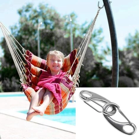 PERLE RARE Mousqueton D’Escalade En Acier Inoxydable De 50mm Boucle Mousqueton à Ressort Argenté Pour Utilisation De Camping Randonnée Ou Nautisme - 4 Pièces 7 PERLE RARE Mousqueton D’Escalade En Acier Inoxydable De 50mm Boucle Mousqueton à Ressort Argenté Pour Utilisation De Camping Randonnée Ou Nautisme - 4 Pièces – Image 5