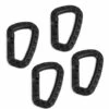 PERLE RARE Lot De 4 Mousquetons Tactiques En Forme De D, En Plastique Haute Résistance Pour Sac/porte-clés, Accessoires D'escalade à L'air Libre, Crochets à Mousqueton Noir -Equipement antichute Soldes 68568568 1