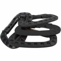 PERLE RARE Lot De 4 Mousquetons Tactiques En Forme De D, En Plastique Haute Résistance Pour Sac/porte-clés, Accessoires D'escalade à L'air Libre, Crochets à Mousqueton Noir -Equipement antichute Soldes 68568568 4