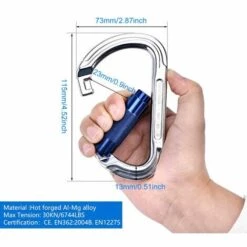 PERLE RARE 12mm*2,4m Harnais De Sécurité Avec Ajusteur De Mousqueton à Triple Verrouillage, Lanière Réglable, Faible Extension Pour La Protection Contre Les Chutes -Equipement antichute Soldes 68568573 3