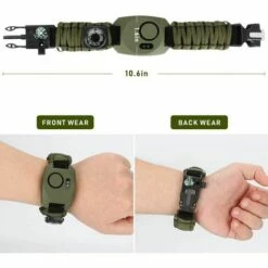 Bracelet Paracorde Survie Pour Homme Femme, Militaire Paracord Bracelet Kit Avec Flint + Boussole + Thermomètre + Sifflet + Couteau + Lumière LED Pour Extérieur, Randonneur, Explorateurs THSINDE 10 Bracelet Paracorde Survie Pour Homme Femme, Militaire Paracord Bracelet Kit Avec Flint + Boussole + Thermomètre + Sifflet + Couteau + Lumière LED Pour Extérieur, Randonneur, Explorateurs THSINDE -Equipement antichute Soldes 68610207 4