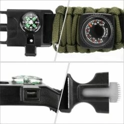 Bracelet Paracorde Survie Pour Homme Femme, Militaire Paracord Bracelet Kit Avec Flint + Boussole + Thermomètre + Sifflet + Couteau + Lumière LED Pour Extérieur, Randonneur, Explorateurs THSINDE 11 Bracelet Paracorde Survie Pour Homme Femme, Militaire Paracord Bracelet Kit Avec Flint + Boussole + Thermomètre + Sifflet + Couteau + Lumière LED Pour Extérieur, Randonneur, Explorateurs THSINDE -Equipement antichute Soldes 68610207 5