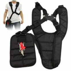 FUIENKO Ceinture De Harnais Pour Débroussailleuse Et Tondeuse à Gazon, Double Sangle D'Épaule, Corde Réglable