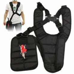 FUIENKO Ceinture De Harnais à Double Sangle D'épaule Pour Débroussailleuse, Tondeuse à Gazon Avec Crochet De Transport, Taille-haie électrique De Jardin Réglable,Israël