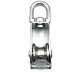 ENLENK 4 Pièces 20 Mm Poulie Simple Poulie En Acier Inox Poulie De Levage Capacité De La Poulie - Argent -Equipement antichute Soldes 68766274 3