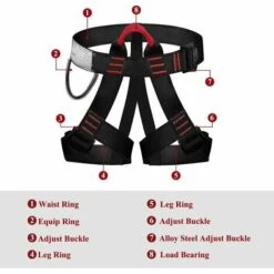 ECHOO Baudrier Escalade Harnais D'escalade Ceinture De Sécurité Pour Femme Homme Escalade Alpinisme Montagne Descente En Rappel -Equipement antichute Soldes 68767469 4