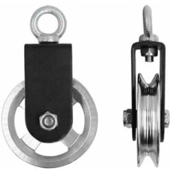 PREMIER Roue De Poulie De Roulement Poulie Pivotante De Type U Roue De Traction Robuste Avec Double Roulements Muets Rotation De 360 degres Detachable Super-silencieuse Pour Machine A Cable Partie D'equipement De Gymnastique Porte De Garage Equipement De Gymn