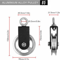 PREMIER Roue De Poulie De Roulement Poulie Pivotante De Type U Roue De Traction Robuste Avec Double Roulements Muets Rotation De 360 ​​​​degres Detachable Super-silencieuse Pour Machine A Cable Partie D'equipement De Gymnastique Porte De Garage Equipement De Gymn -Equipement antichute Soldes 68847675 4